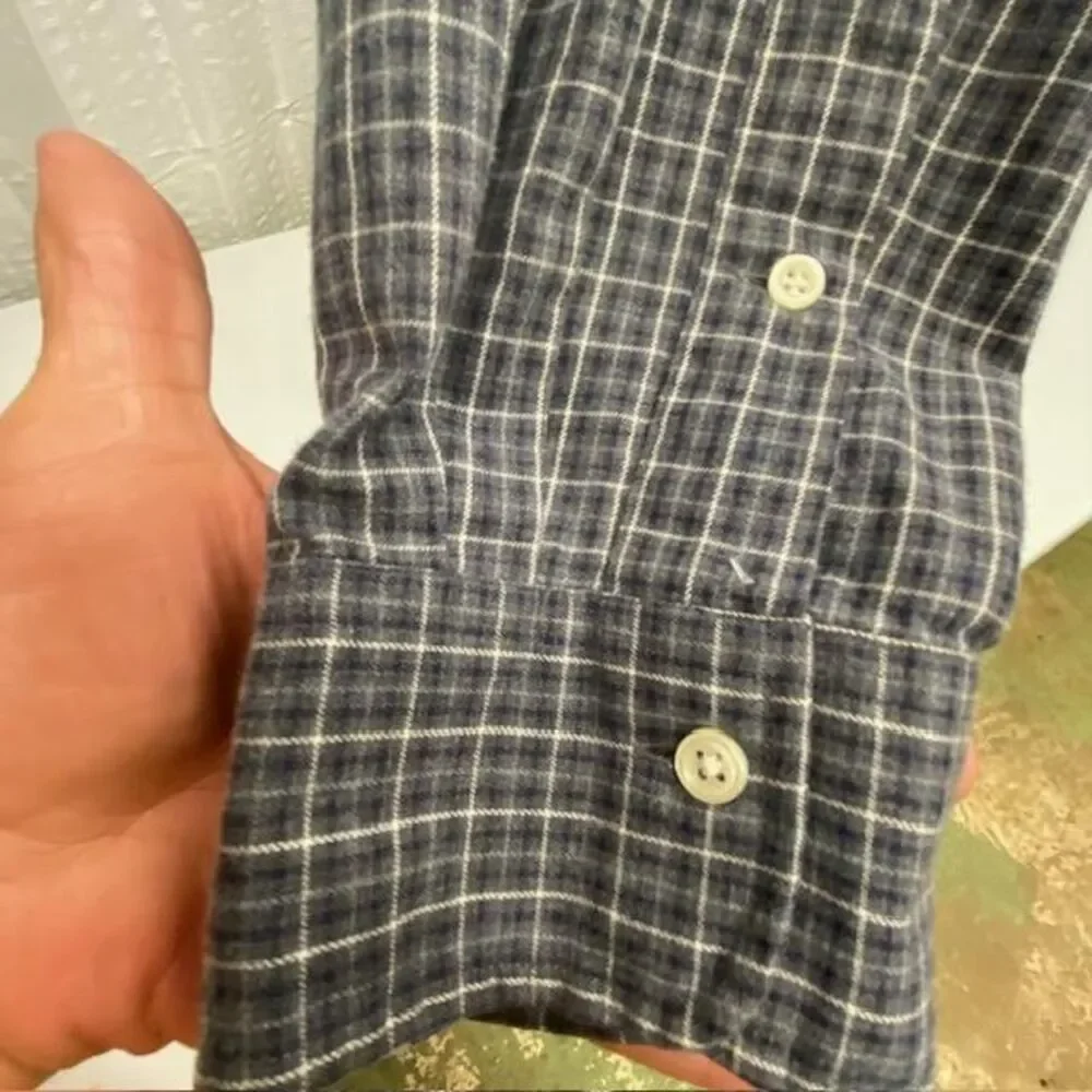 Polo Ralph Lauren XXL Classic Fit Gray Plaid Button Front Shirt Men's